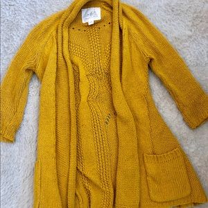 Anthropology mustard sweater